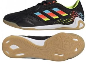 Adidas Copa Sense.3 IN HR1848 Χαμηλά Ποδοσφαιρικά Παπούτσια Σάλας Core Black / Bright Cyan / Team Solar Yellow